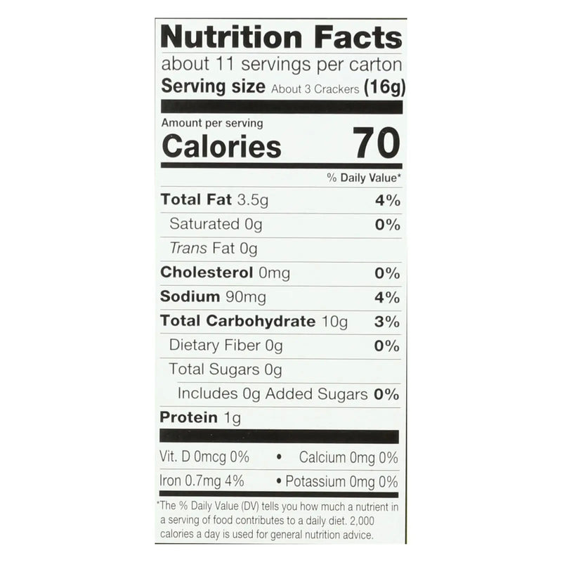 Miltons - Baked Crackers Oo&ss - Case Of 8 - 6 Oz Miltons