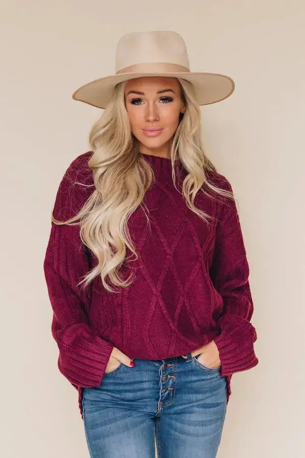 Mimi Chunky Knit Sweater Stay Warm in Style