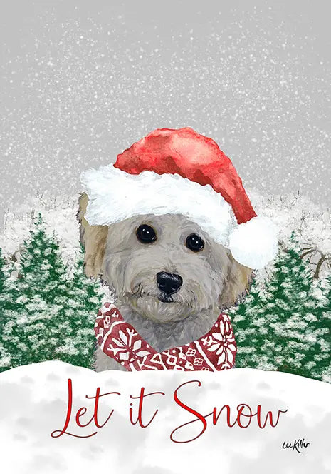 Mini Doodle - Hippie Hound Studios Christmas  House and Garden Flags Best of Breed