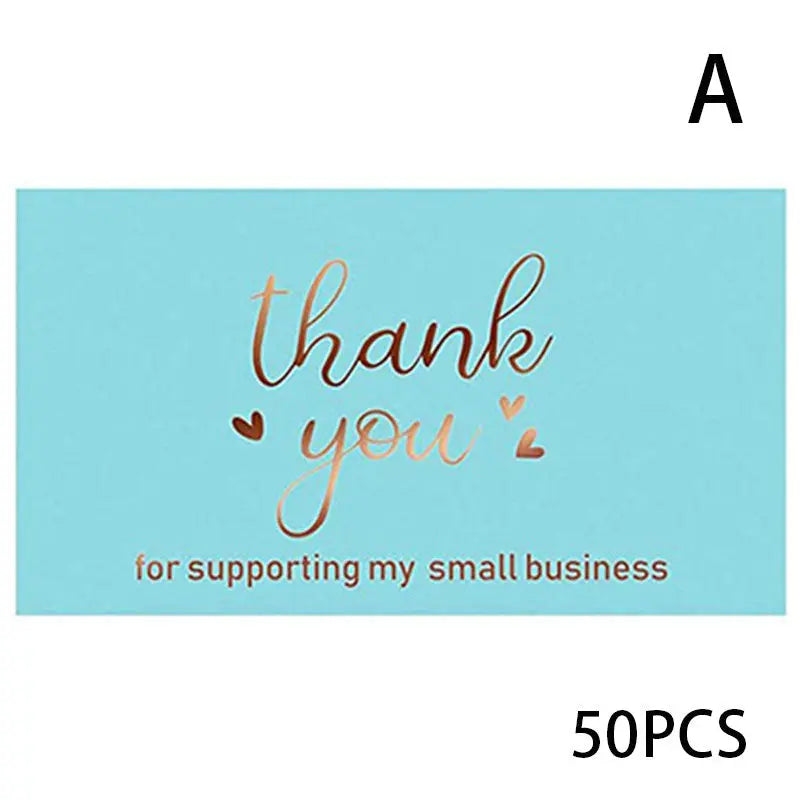 Mini Gold Embossed Thank you Card Valentine Happy Birthday Christmas Party Wedding Invitation Letter Greeting Cards A