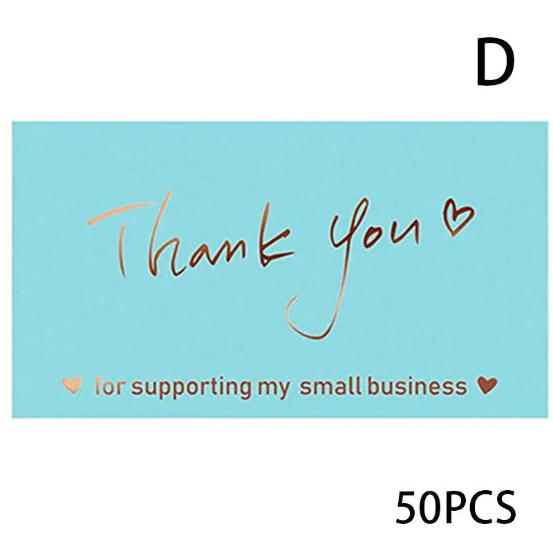 Mini Gold Embossed Thank you Card Valentine Happy Birthday Christmas Party Wedding Invitation Letter Greeting Cards D