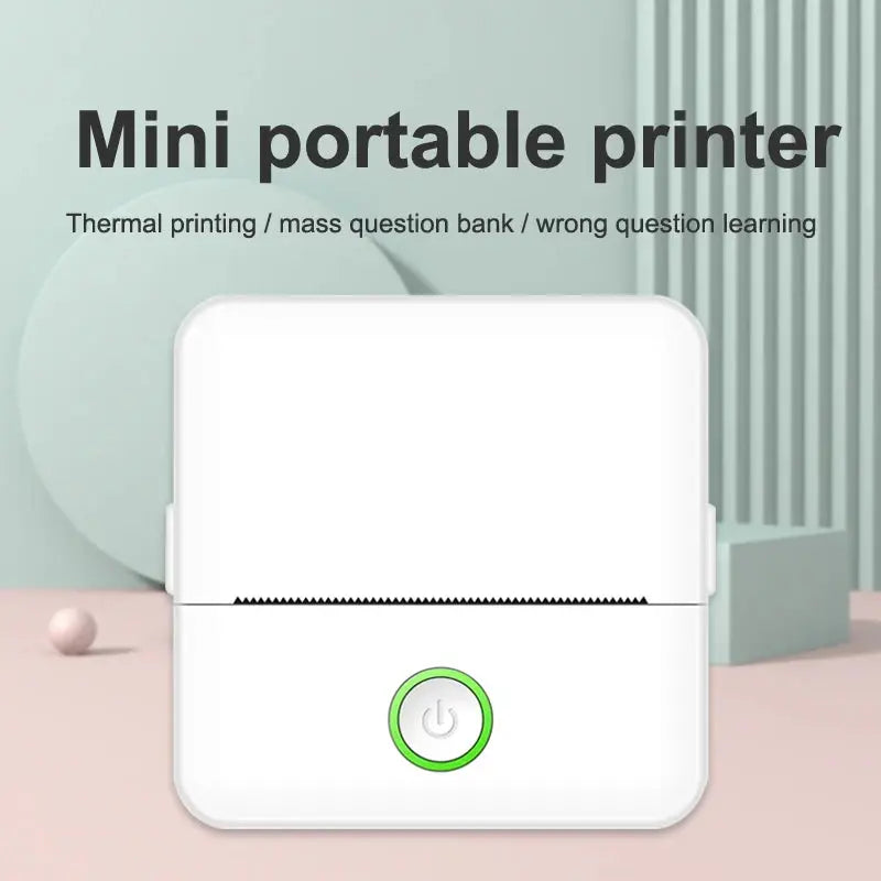 Mini HD Portable Label Thermal Printer Endurance Bluetooth Printer for Student Error Title Note Wrong Pocket Inkless Printing GreatEagleInc