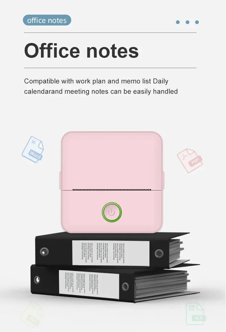 Mini HD Portable Label Thermal Printer Endurance Bluetooth Printer for Student Error Title Note Wrong Pocket Inkless Printing GreatEagleInc