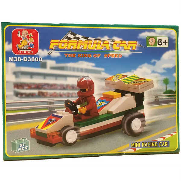 Mini Racing Car Building Brick Kit (51pcs) Texas Toy Distribution