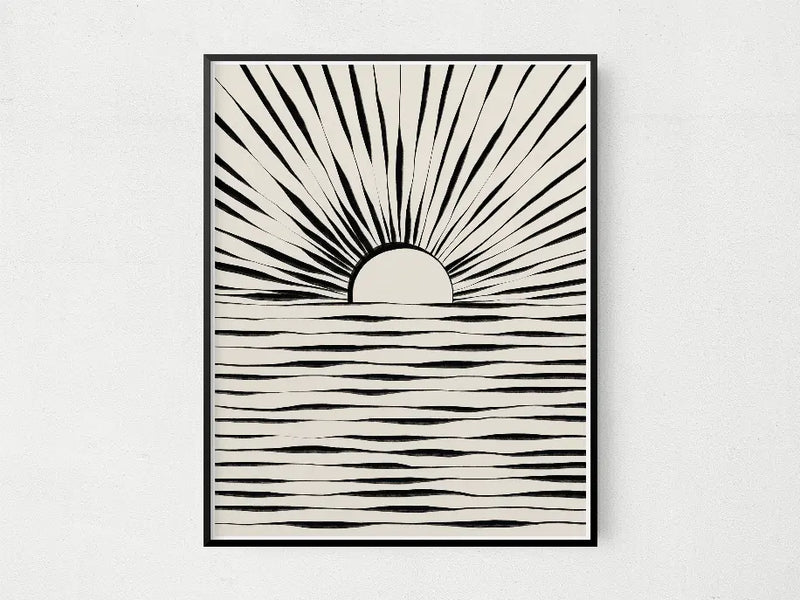 Minimal Sunrise The Crafted Prints