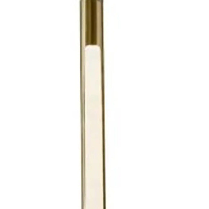 Minimalist Ambient Glow Led Floor Lamp With Dimmer In Antique Brass And Black Marble Homeroots Lighting
