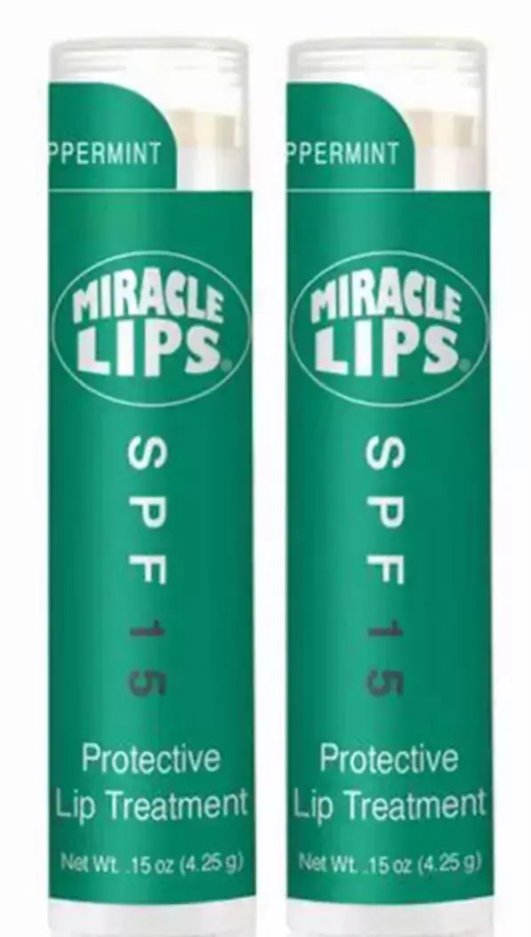 Miracle Lips SPF 15 Lip Balm and Protective Treatment, TWO Pack, 0.30 oz Holocuren