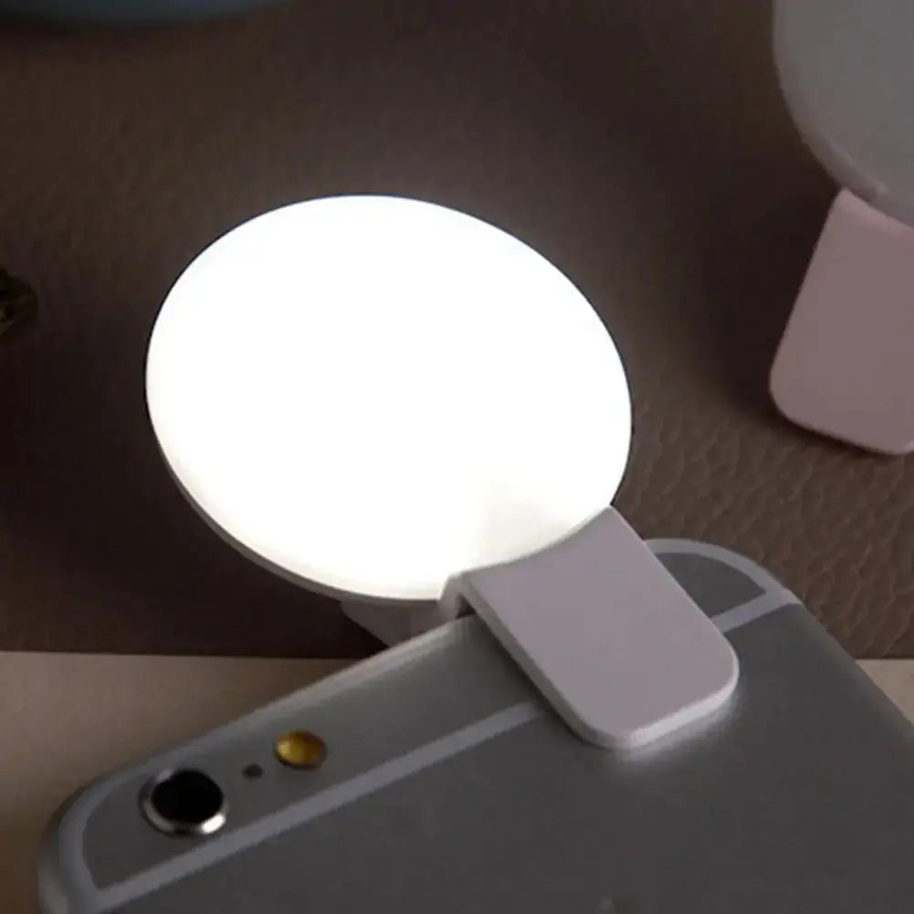 Mobile Phone LED Selfie Ring Light Portable Mini Durable Practical Three Stop Dimming Circle Photography Clip Fill Light GreatEagleInc