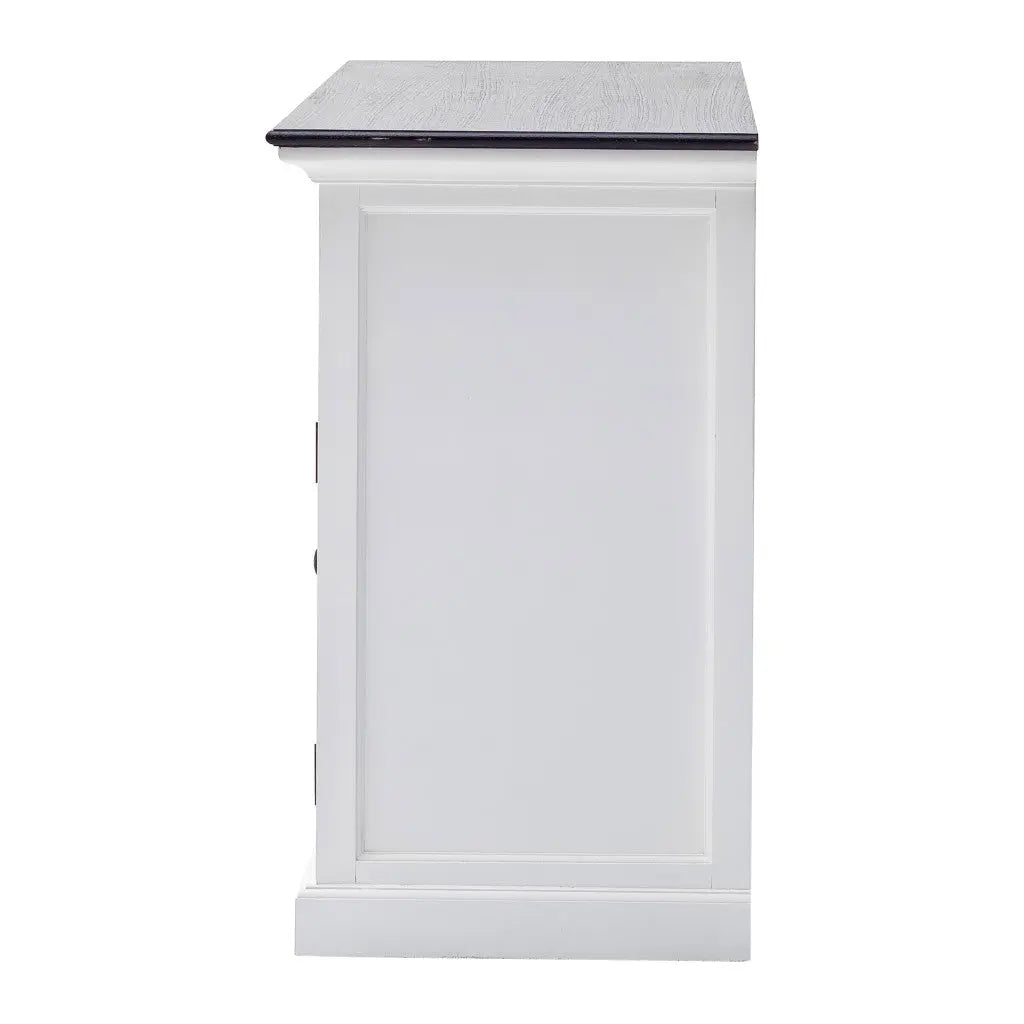 Modern Farmhouse Black And White Buffet Server Homeroots Kitchen & Dining