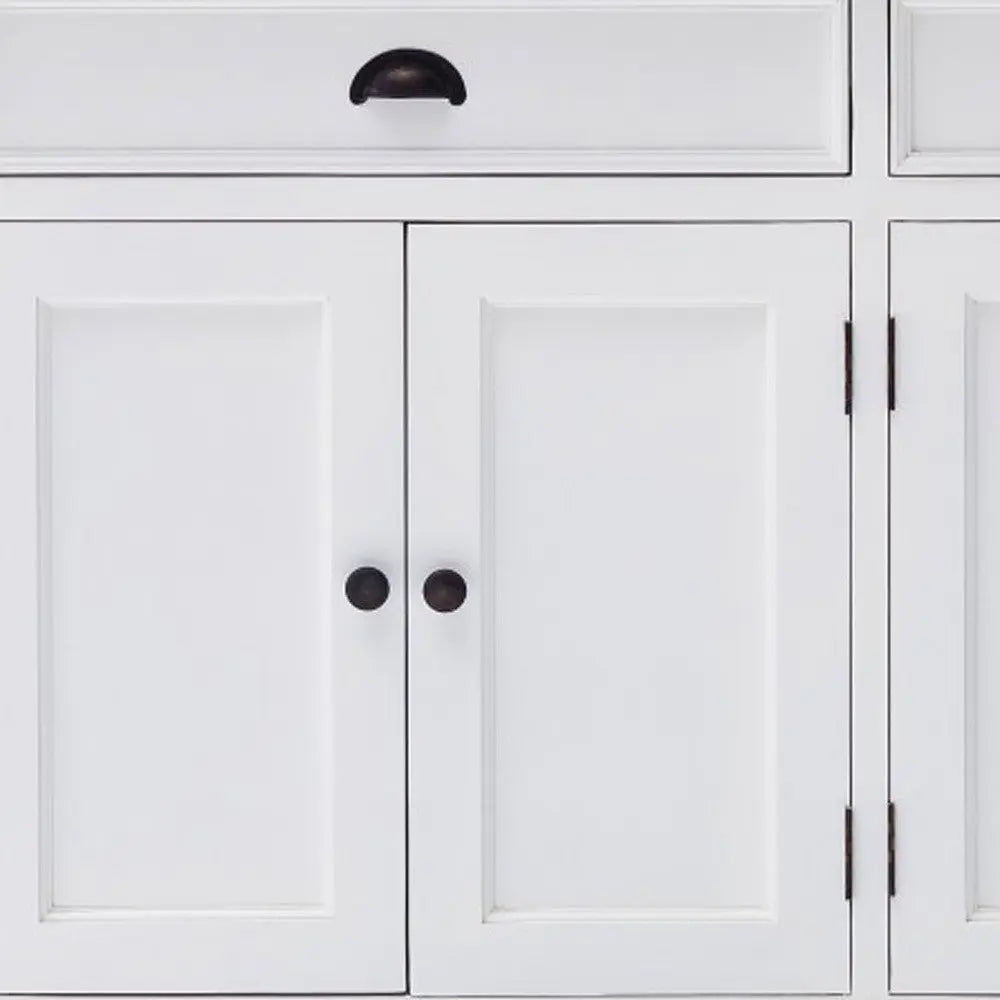 Modern Farmhouse Black And White Buffet Server Homeroots Kitchen & Dining