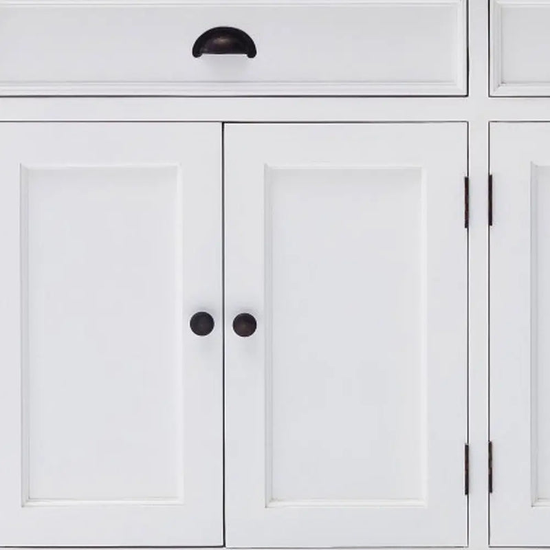 Modern Farmhouse Black And White Buffet Server Homeroots Kitchen & Dining