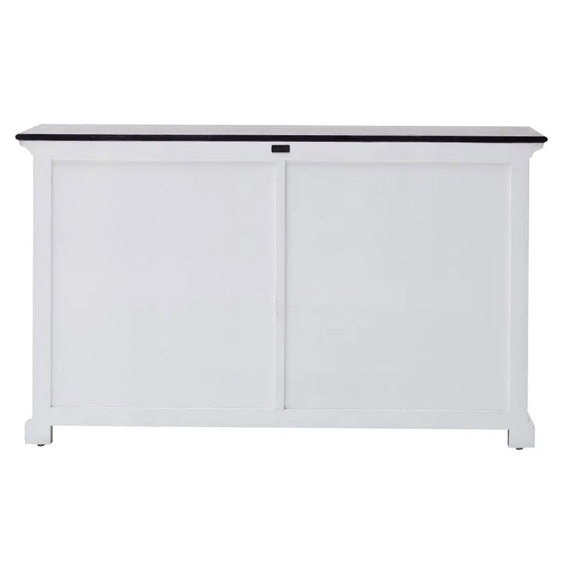 Modern Farmhouse Black And White Buffet Server Homeroots Kitchen & Dining