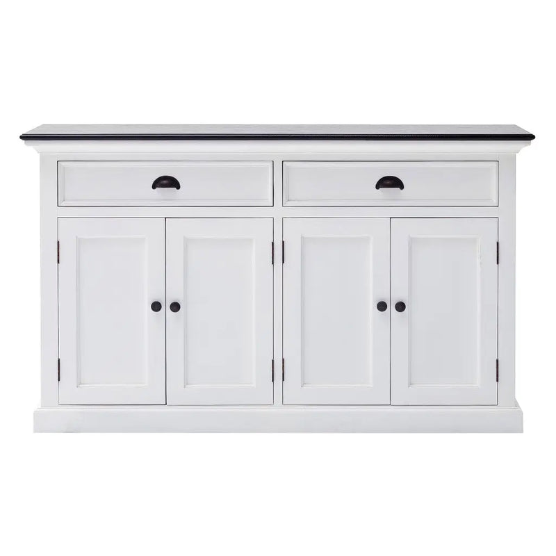 Modern Farmhouse Black And White Buffet Server Homeroots Kitchen & Dining
