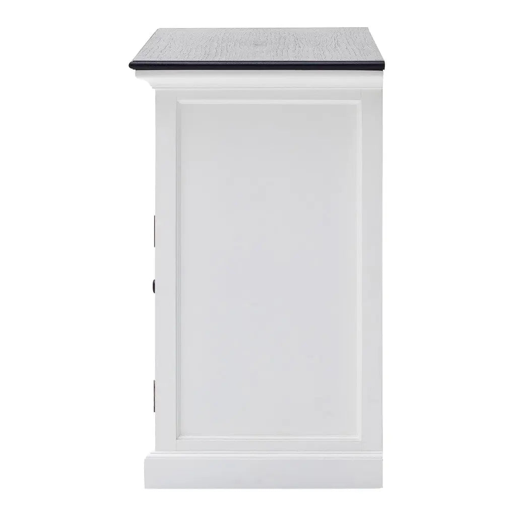Modern Farmhouse Black And White Large Accent Cabinet Homeroots Kitchen & Dining