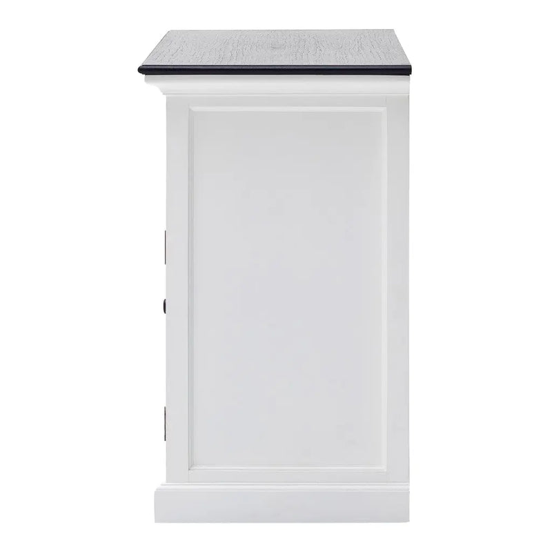 Modern Farmhouse Black And White Large Accent Cabinet Homeroots Kitchen & Dining