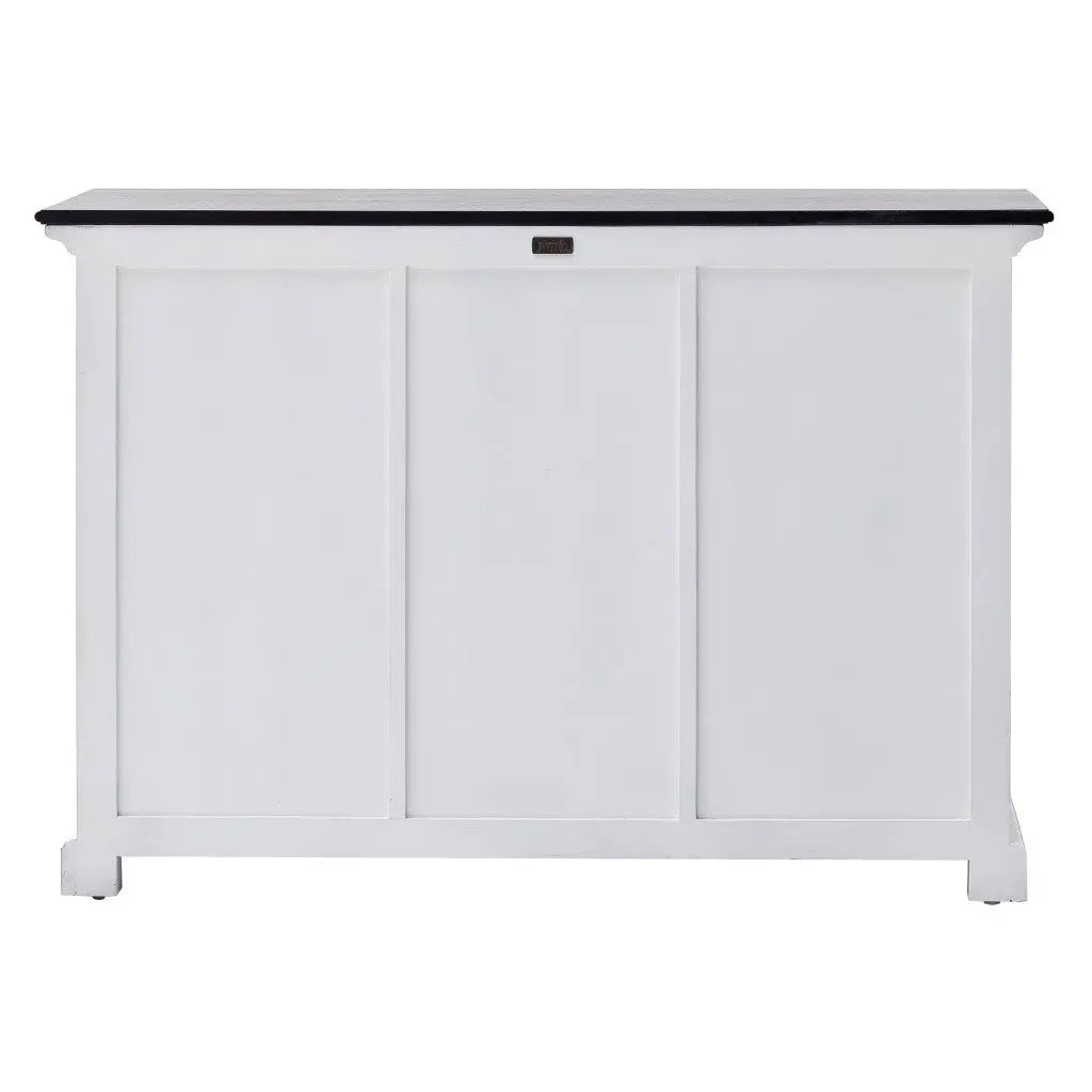 Modern Farmhouse Black And White Large Accent Cabinet Homeroots Kitchen & Dining