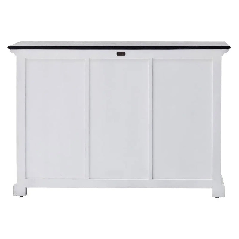 Modern Farmhouse Black And White Large Accent Cabinet Homeroots Kitchen & Dining