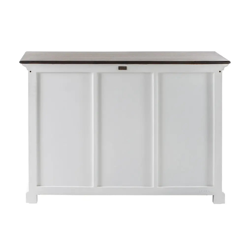 Modern Farmhouse Brown And White Large Accent Cabinet Homeroots Kitchen & Dining