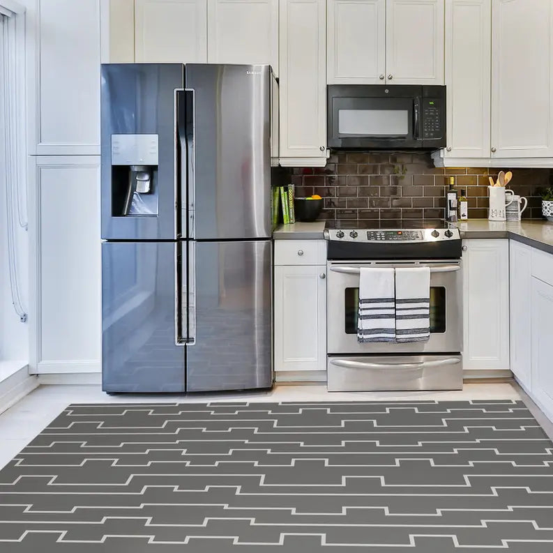 Modern Key' Striped Non-Slip Indoor/Outdoor Rug SBC-LTD