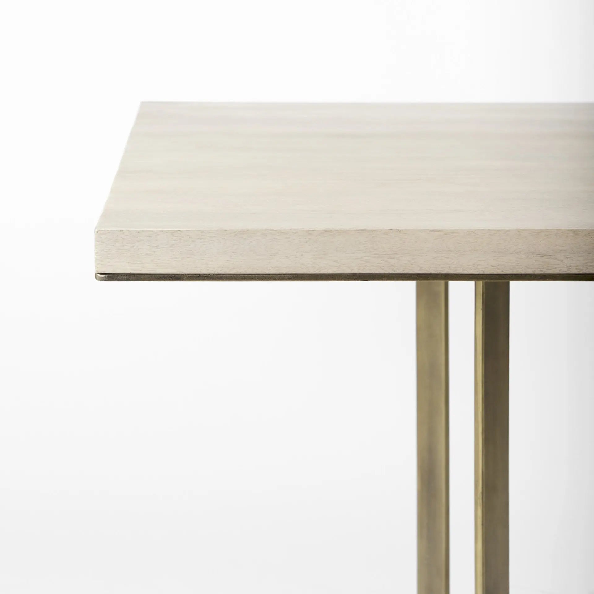 Modern Square Wood and Gold Dining Table Homeroots Kitchen & Dining