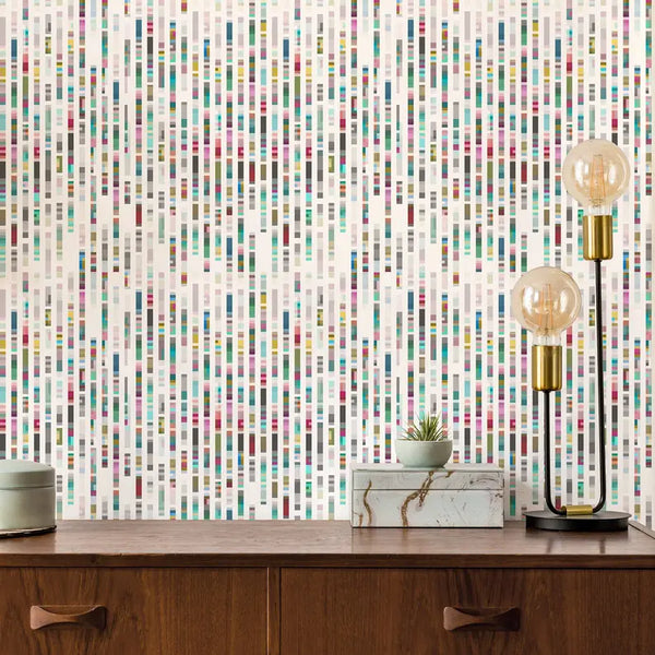 Modern Vinyl Canvas Peel & Stick Wallpaper Panel SBC-LTD
