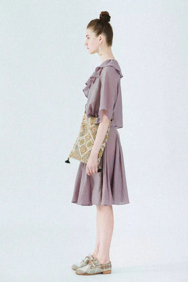 Molifusu  | Purple Thistle Two-set Dress Fangyan