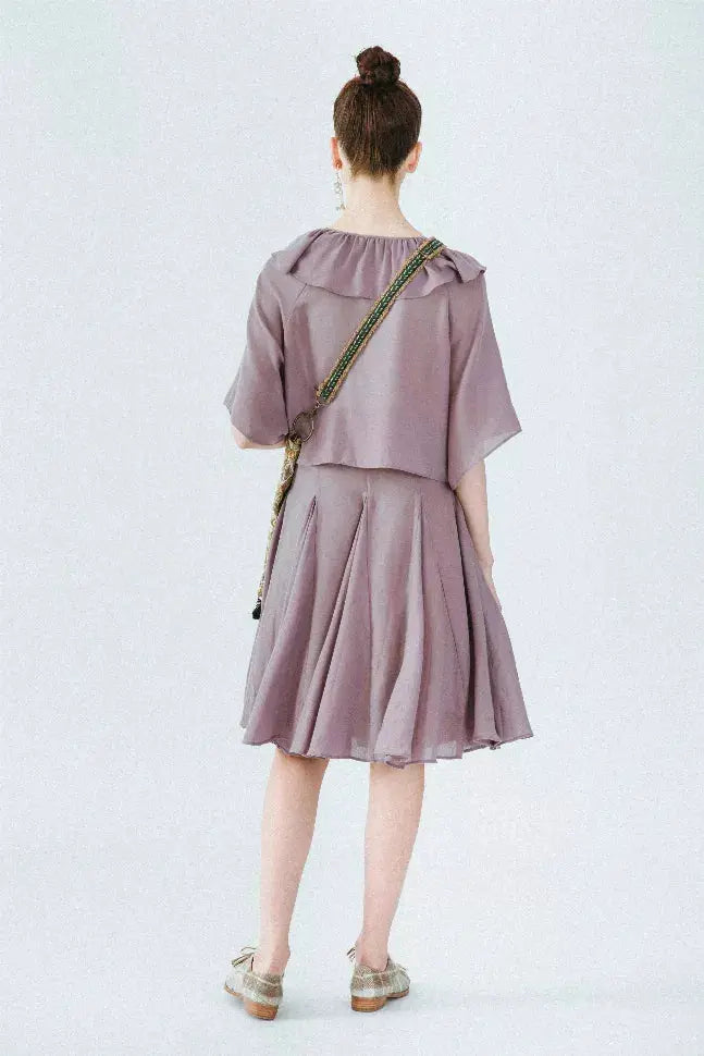 Molifusu  | Purple Thistle Two-set Dress Fangyan