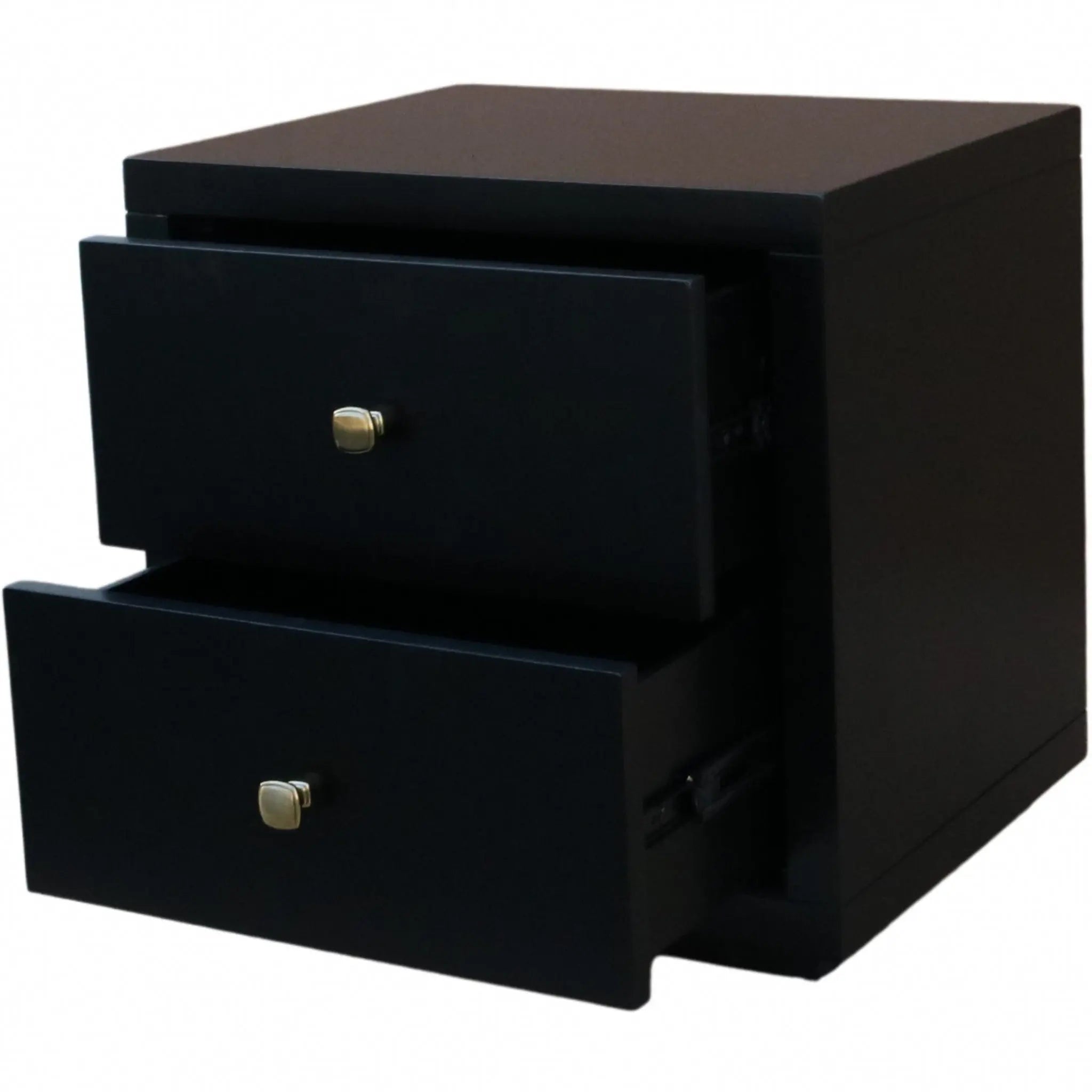 Moma Black Wood Platform King Bed With Two Nightstands Homeroots Bed & Bath