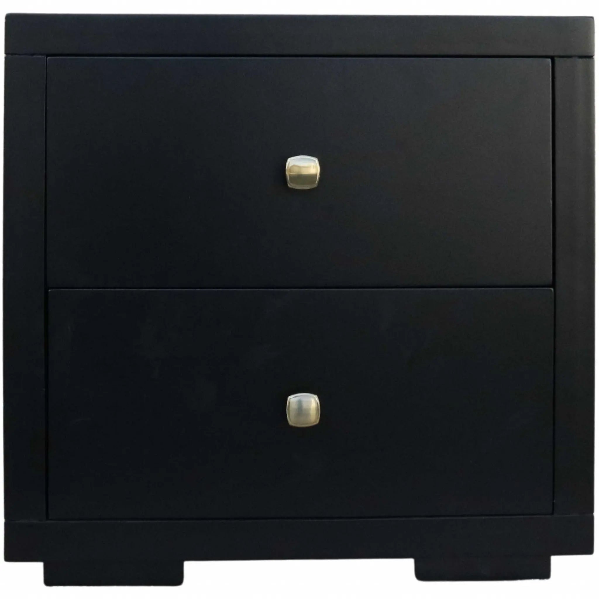 Moma Black Wood Platform King Bed With Two Nightstands Homeroots Bed & Bath