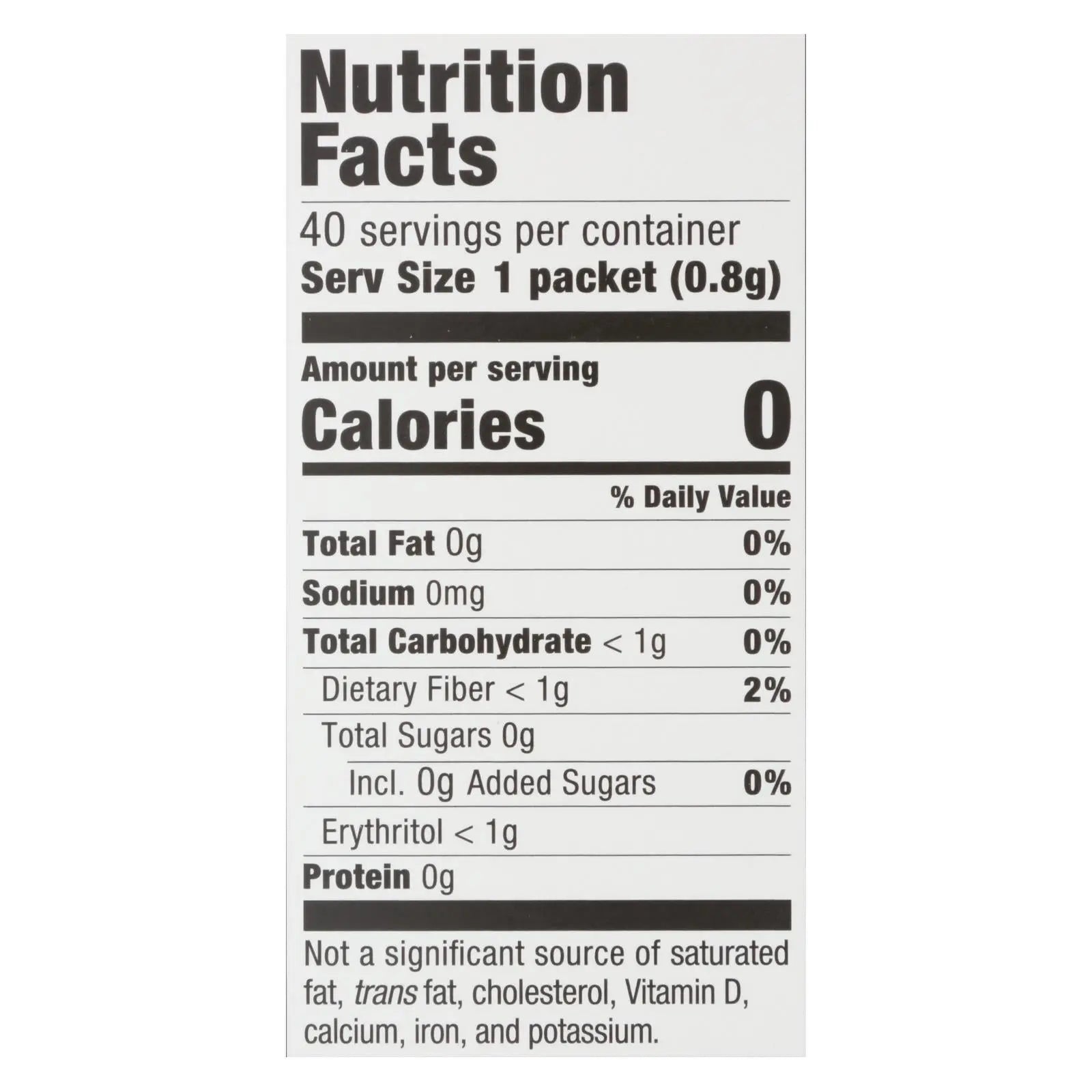 Monk Fruit In The Raw - Swtnr Mnk Fruit N Rw Keto - Case Of 8-40 Pkt In The Raw