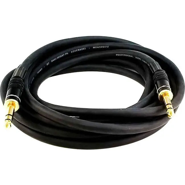 Monoprice 15ft Premier Series 1/4-inch (TRS) Male to Male 16AWG Cable (Gold Plated) Monoprice, Inc