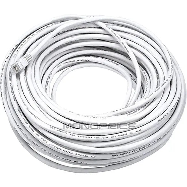 Monoprice Cat5e 24AWG UTP Ethernet Network Patch Cable, 100ft White Monoprice, Inc