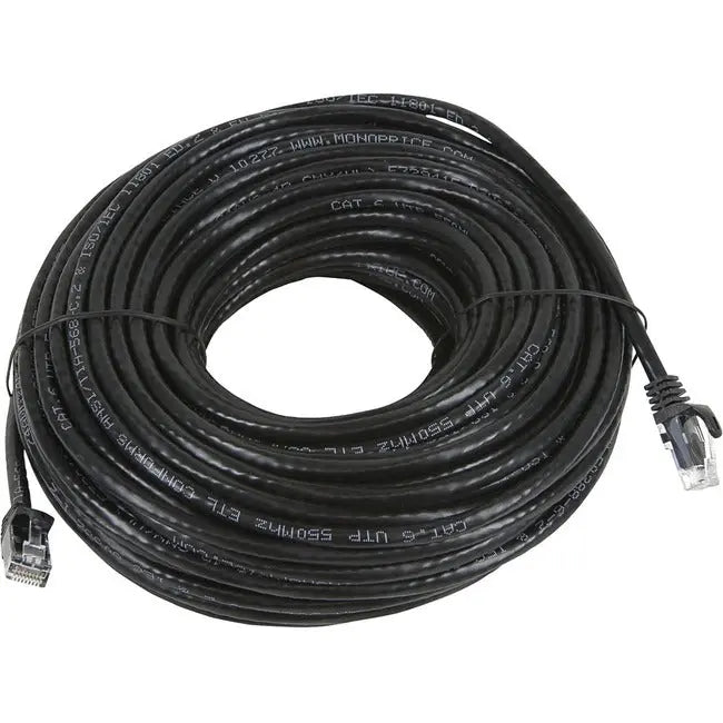 Monoprice FLEXboot Series Cat5e 24AWG UTP Ethernet Network Patch Cable, 100ft Black Monoprice, Inc