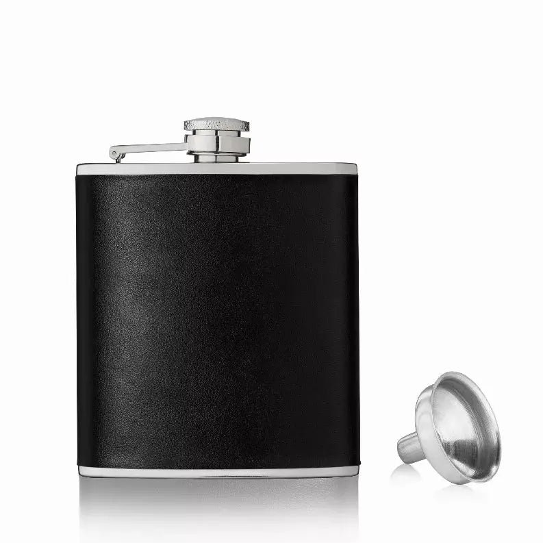 Monte Carlo: 6 Oz Faux Leather Flask True Brands