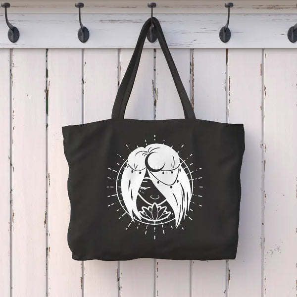 Moon Goddess Celestial Tote Bag Gesshoku Designs