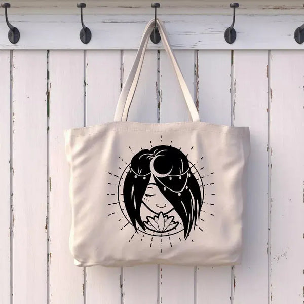 Moon Goddess Celestial Tote Bag Gesshoku Designs