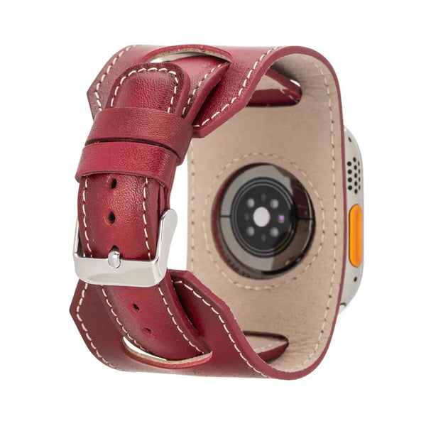 Moorcroft Cuff Leather Bands for Apple Watch Ultra,8,7 and SE Toronata