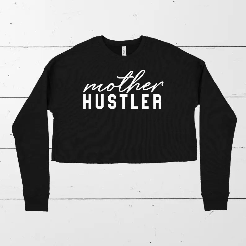Mother Hustler- Love Sleeve Crop Bella Bean
