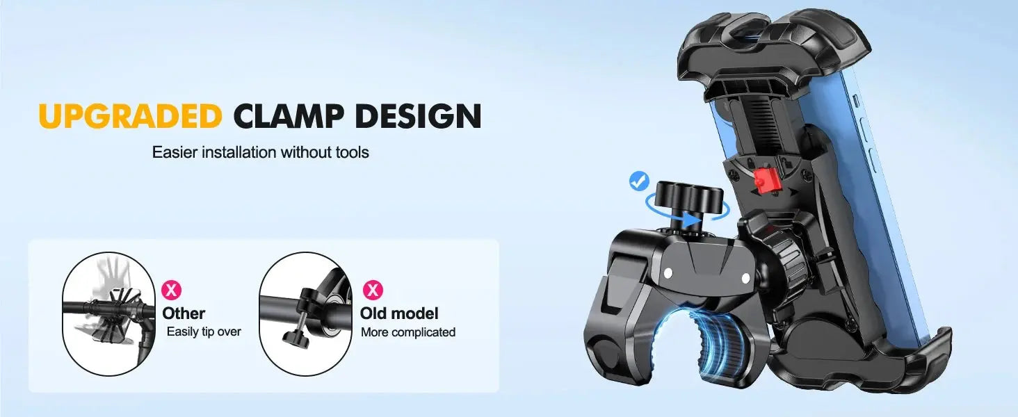 Motorcycle, mountain bike, road bike, stable and adjustable 360° rotatable universal mobile phone standSoporte para Celular GreatEagleInc