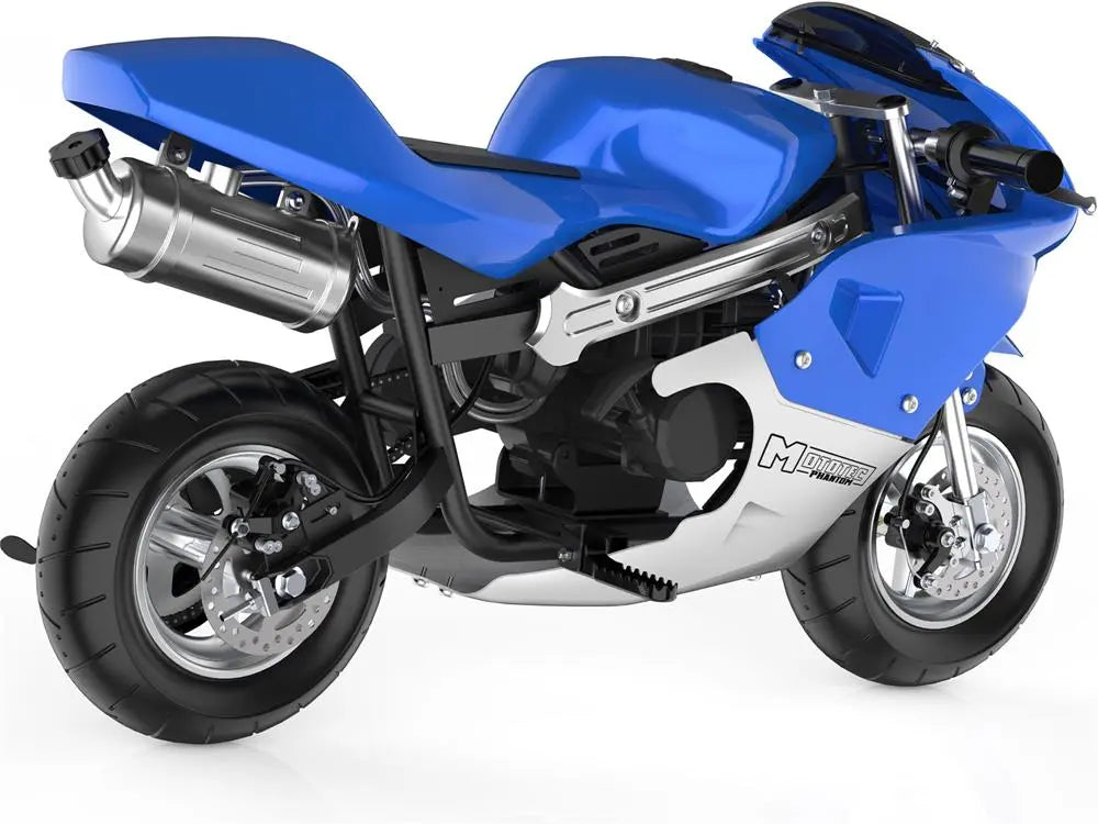 Mototec Phantom Gas Pocket Bike 49cc 2-stroke Blue MotoTec