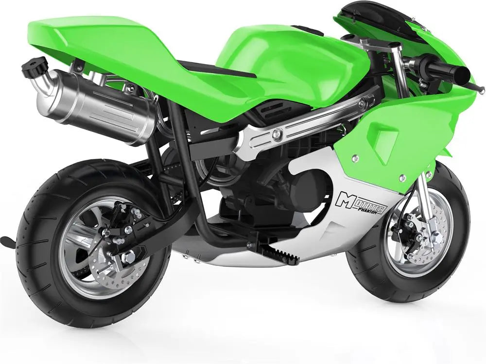 Mototec Phantom Gas Pocket Bike 49cc 2-stroke Green MotoTec
