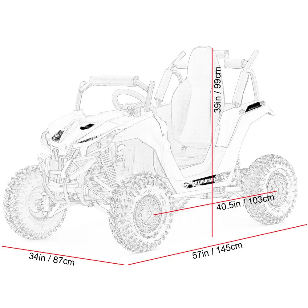 Mototec Raider Kids Utv 48v 1200w Full Suspension Blue MotoTec
