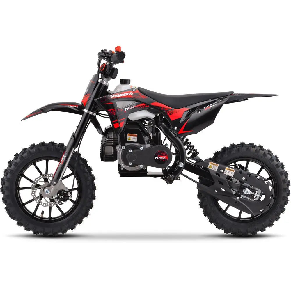 Mototec Thunder 50cc 2-stroke Kids Gas Dirt Bike Red MotoTec