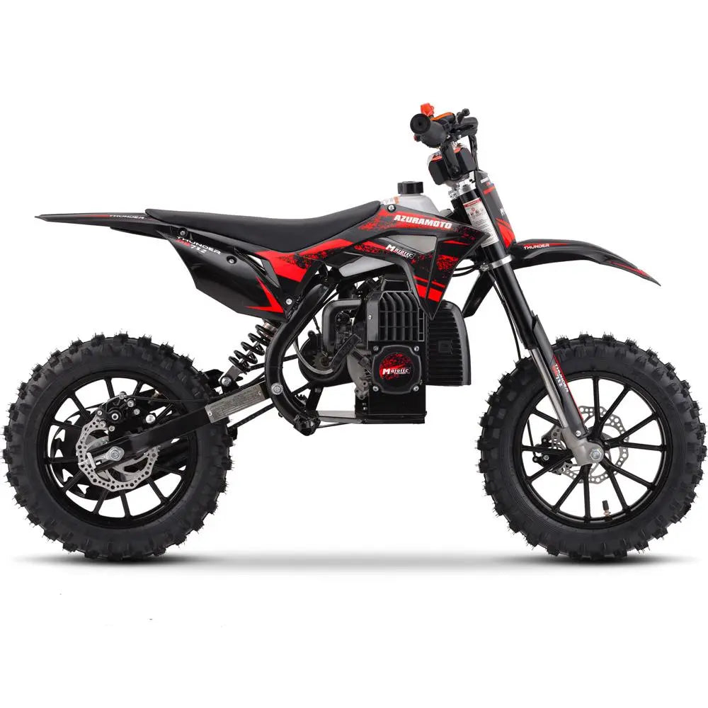 Mototec Thunder 50cc 2-stroke Kids Gas Dirt Bike Red MotoTec