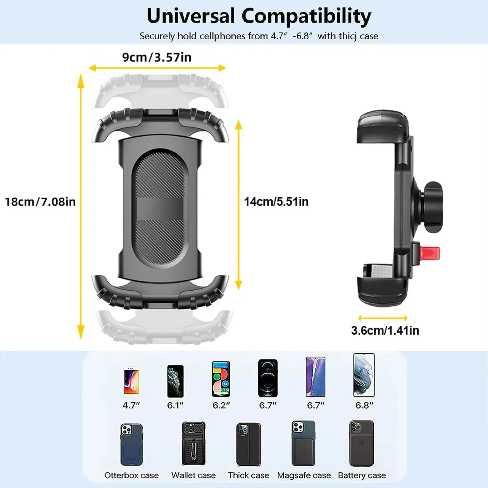 Mountain Bike Mobile Phone Safety Operate Stable and Non-slip Rotatable Navigation Mobile Phone Holder Motorcycle phone holder GreatEagleInc