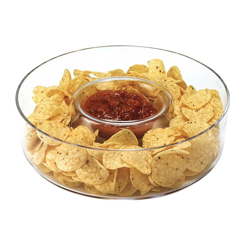 Mouth Blown European Crystal Chip N Dip Homeroots Kitchen & Dining