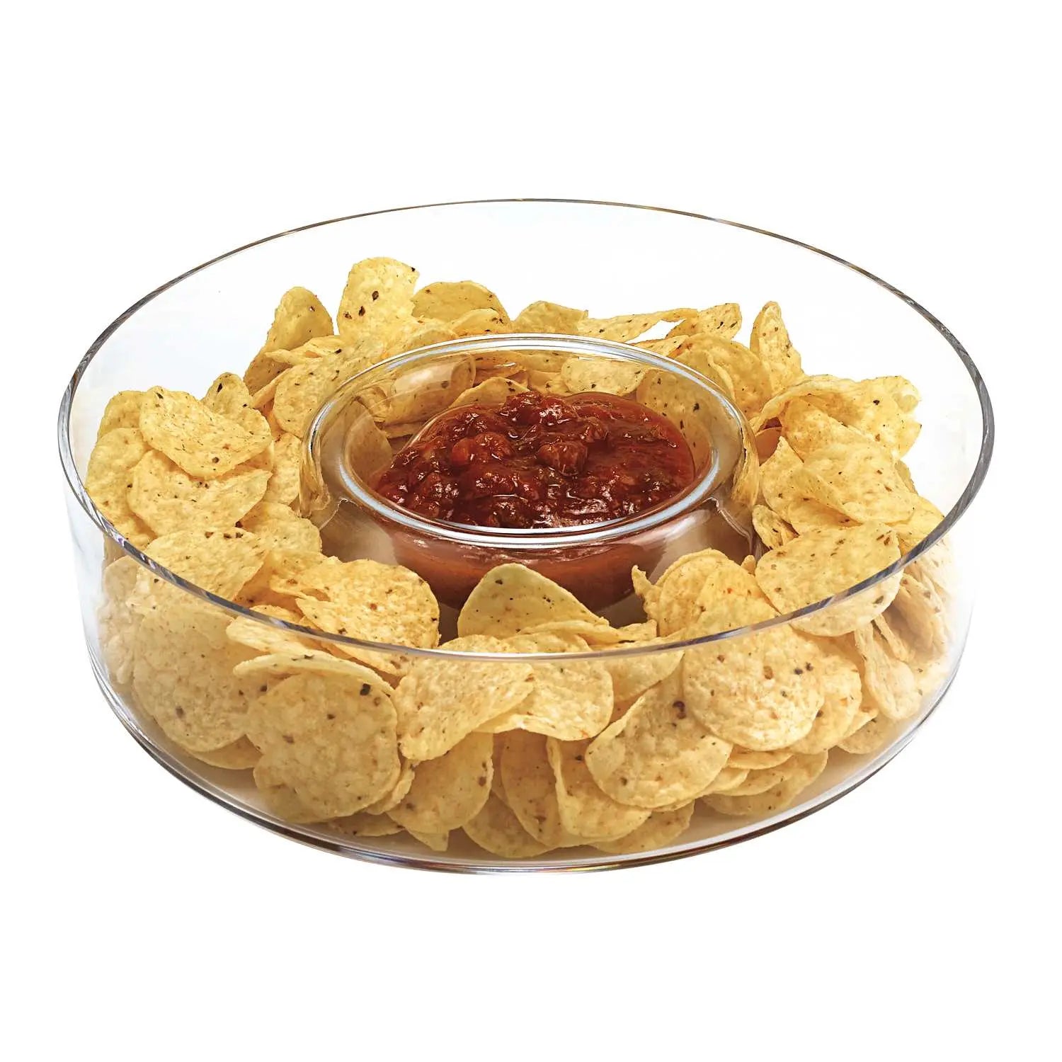 Mouth Blown European Crystal Chip N Dip Homeroots Kitchen & Dining