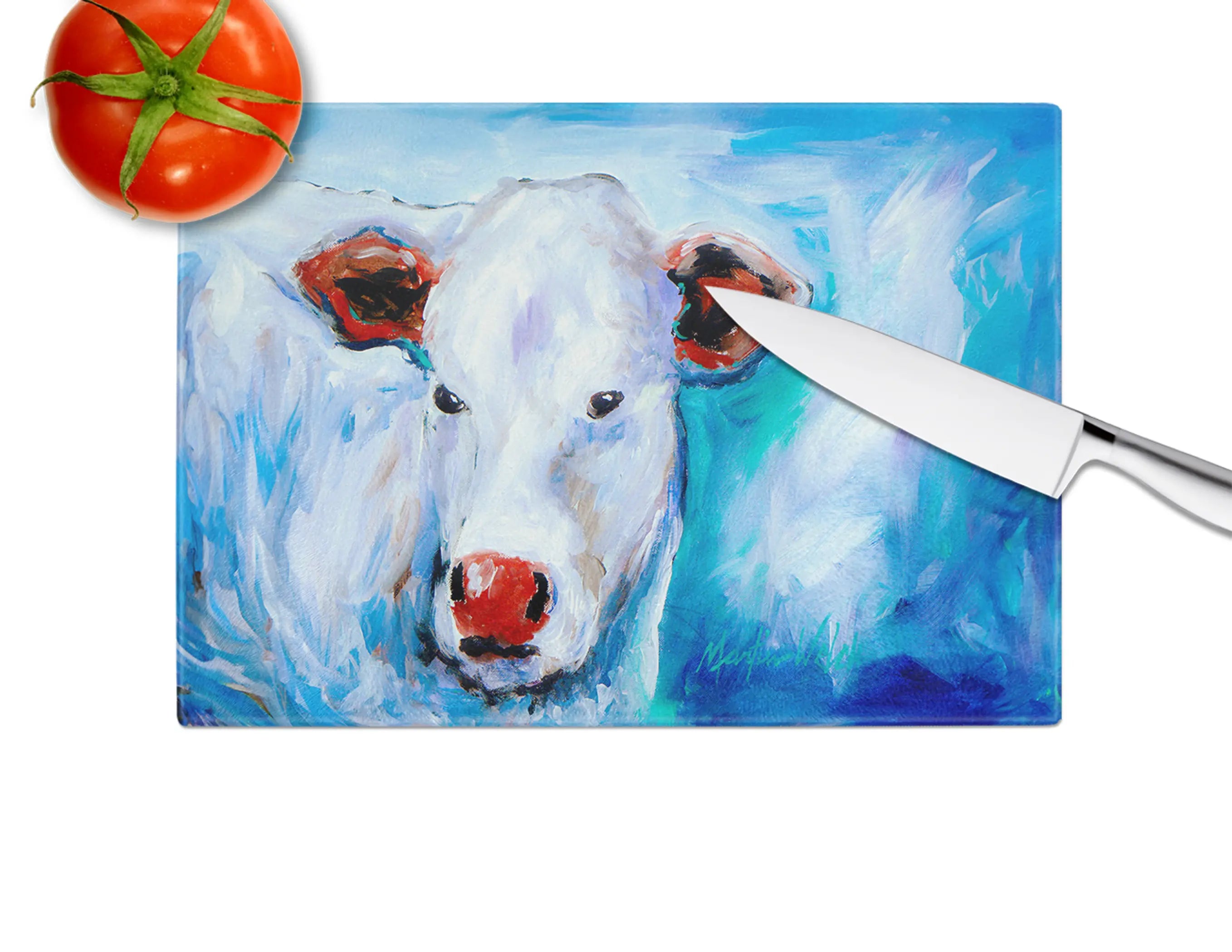 Move Over Cow Glass Cutting Board Caroline's Treasures