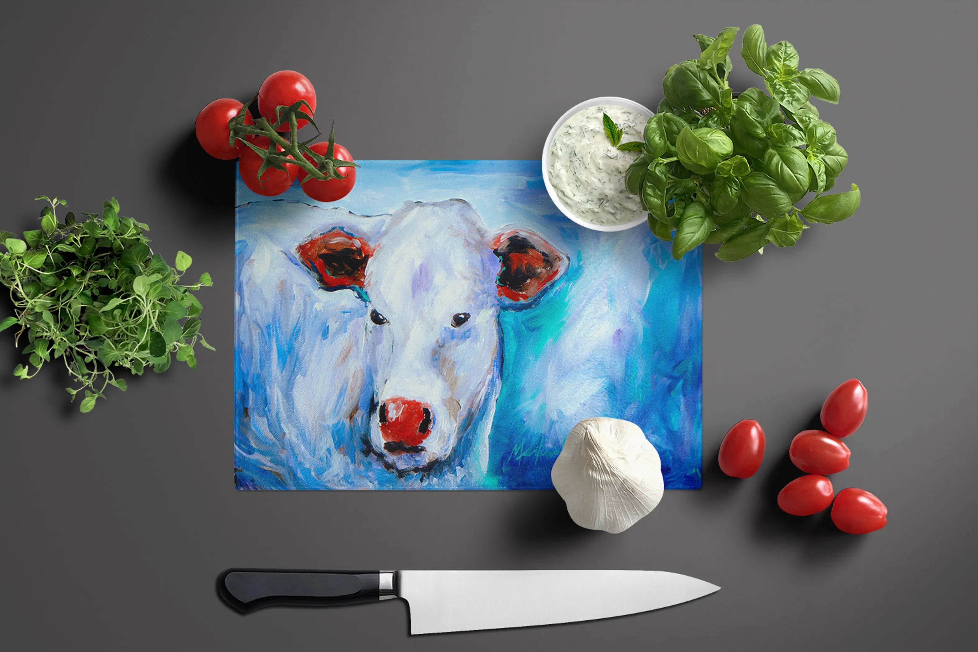 Move Over Cow Glass Cutting Board Caroline's Treasures
