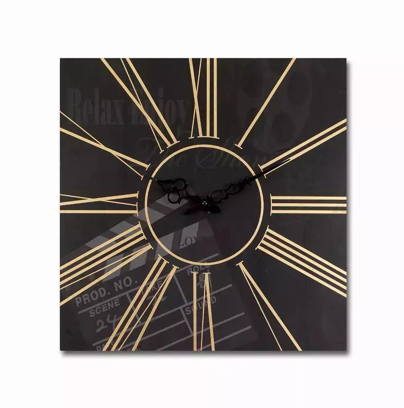 Movie Clock (Set of 2) 15.5"SQ MDF Melrose Intl.